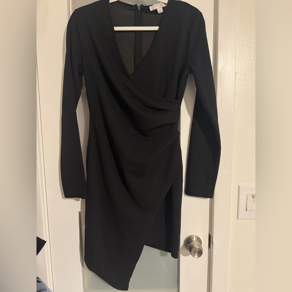 FAVLUX Black Long Sleeve Dress